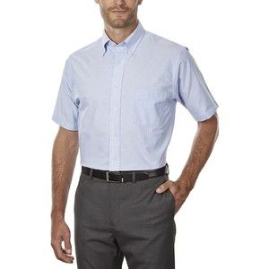 Van Heusen Men's Short Sleeve Dress Shirt Regular Fit Oxford Solid 3XL